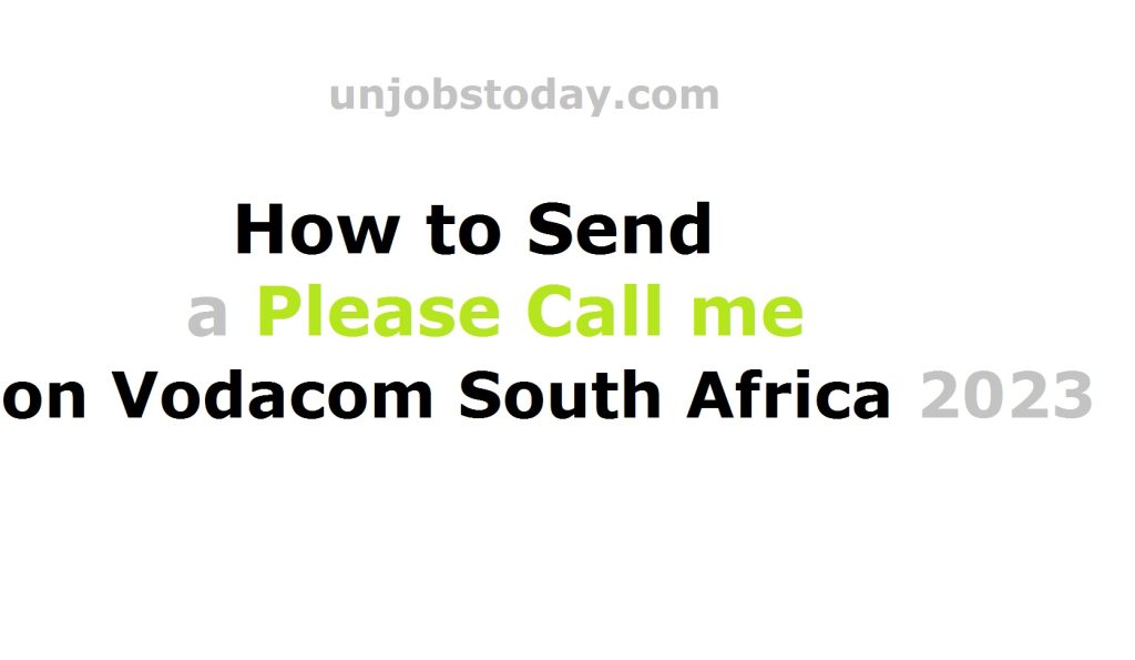 How to Send a Please Call me on Vodacom South Africa 2023