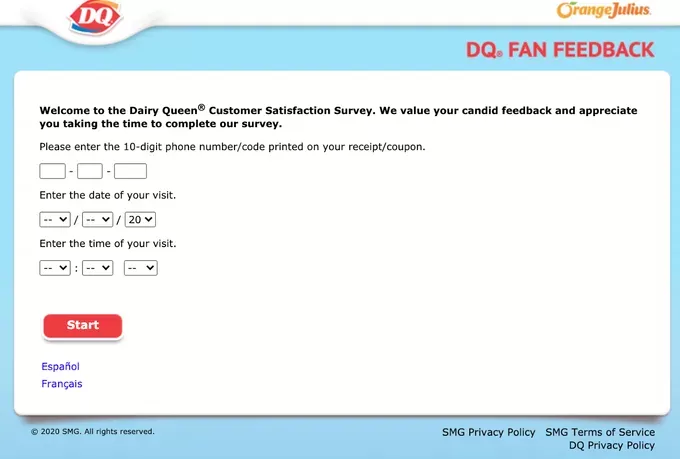 dqfanfeedback.com Survey GUIDE 🤑 to WIN A Free Dilly Bar 2023
