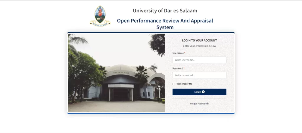 UDSM Online application 