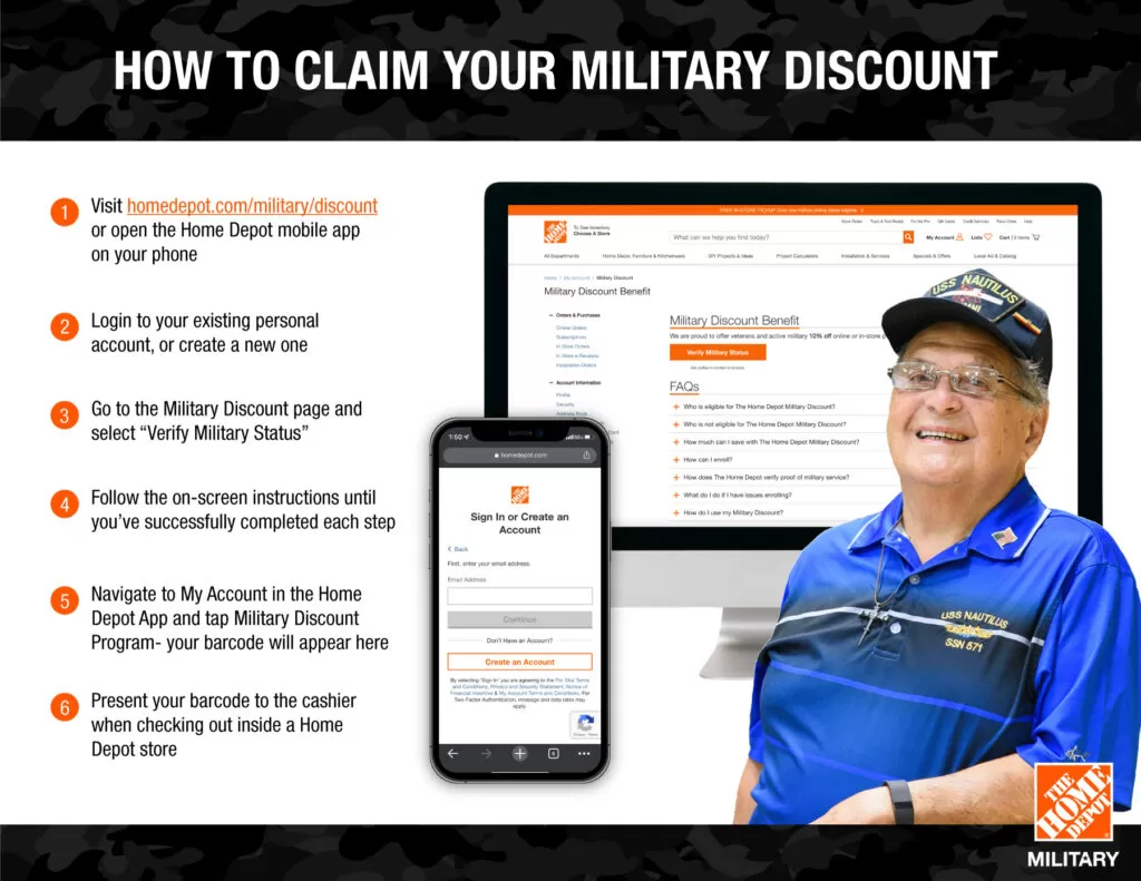 Get a Military Discount at Home Depot