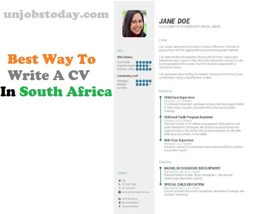 Best Way To Write A CV In South Africa