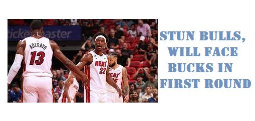Bulls Heat rally to stun Bulls, will face Bucks in first round