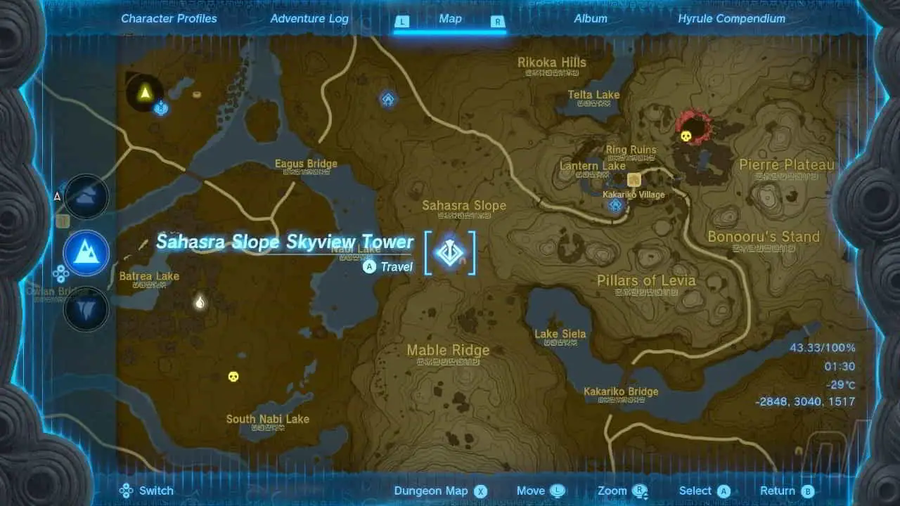 How to Activate Sahasra Slope Skyview Tower in Tears of the Kingdom
