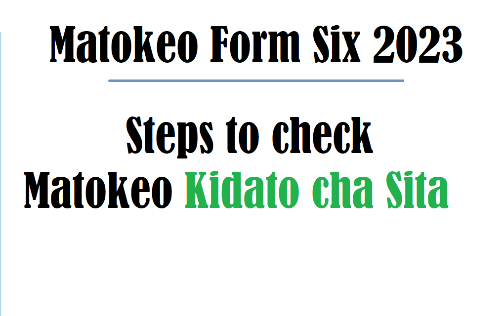 check Matokeo Kidato cha Sita